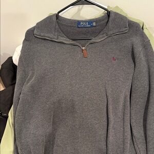Polo by Ralph Lauren Charcoal Zip-Up Sweater
